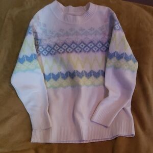 LOFT Women's Multicolor Geometric Sweater